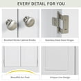 thumbnail image 5 of Corner Cabinet Storage Wooden Triangle Bathroom Storage Cabinet with Adjustable Shelves and Two Doors for Kitchen, Living Room and Hall White, 5 of 6