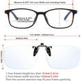thumbnail image 2 of VIEWBETTER 3 Pack Clip On Blue Light Blocking Glasses for Eyes Strain/Light-Sensitive Flip Up Computer Gaming Glasses CBL1007, 2 of 7