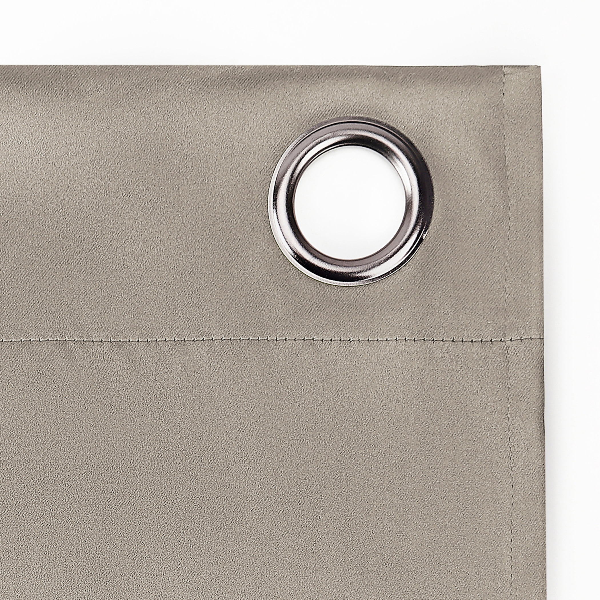 Sun Zero Graham 2-pack Magnetic Closure 100% Blackout Grommet Curtain Panel Pair, 40"W x 84"L, Stone