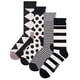 thumbnail image 1 of Happy Socks 4 paquetes de calcetines unisex, caja de regalo, colores mezclados Black And White Socks 36-40 (UK 4-7), 1 of 7