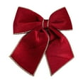 thumbnail image 2 of Horivan Large Velvet Christmas Bow 30 Inch Red Flocked Tree Topper with Wire for Holiday Decorations Wedding Arch Party Gift Wrapping Ornament, 2 of 6