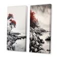 thumbnail image 3 of Designart "Whispers of the Coast II" Beach Wall Art Set Of 2 - Grey Beach Gallery Wall Set For Home Decor, 3 of 7