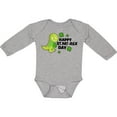 thumbnail image 3 of Inktastic Happy St Pat-Rex Day with Dinosaur Boys or Girls Long Sleeve Baby Bodysuit, 3 of 5