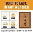 thumbnail image 4 of Ottomanson Coir Welcome Mat, Non-Slip Outdoor Doormat, Weather-Resistant, 17" x 30", 4 of 7