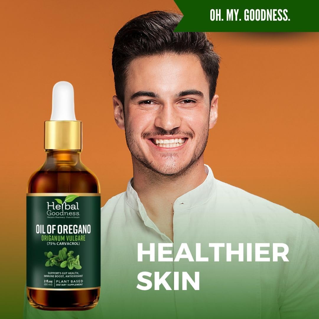 Oil of Oregano Drops, Liquid Supplement, Aceite de Oregano, Virgin Olive Oil, for Immune & Digestive Support- 2oz - Herbal Goodness