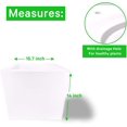 thumbnail image 4 of Maceta Plastico Resistente Cuadrada con Drenaje, 40 x 35 cm blanco 15 cm x 15 cm Elly Decor ED-MCP01WH, 4 of 9