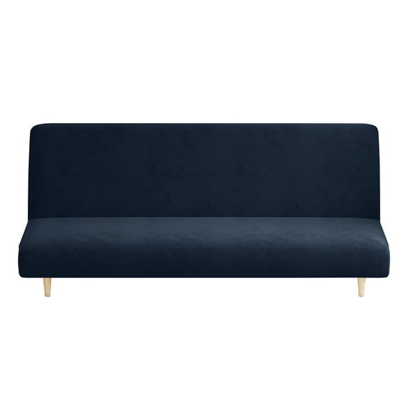 Velvet Futon Cover Stretch Futon Slip Cover Full Size Futon Mattress Cover Armless Sofa Bed Plush Futon Couch Cover