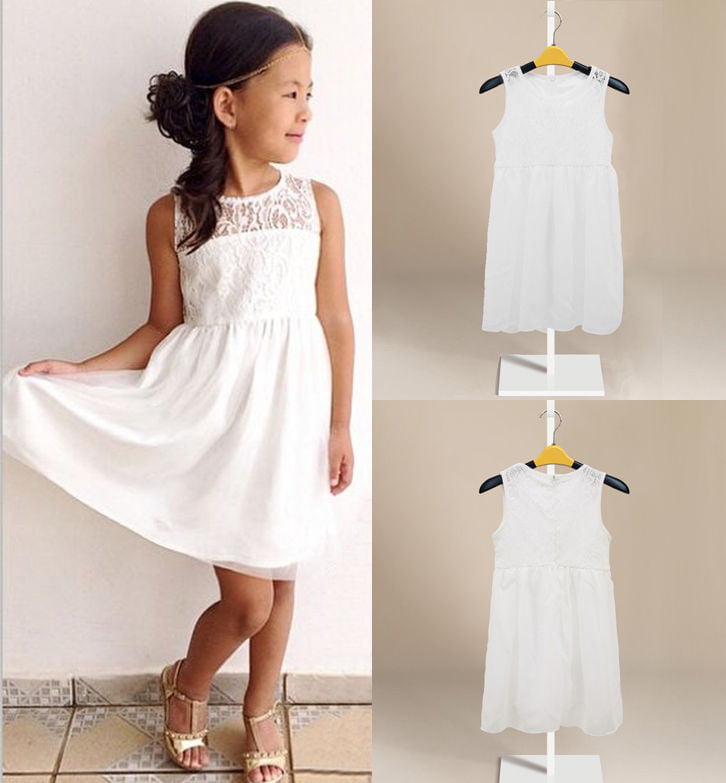 white dentelle dress