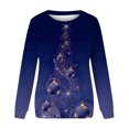 thumbnail image 3 of Dyegold Womens Christmas Sweaters Ladies Cute Reindeer Snowmen Tops Oversized Long Sleeve Shirts For Women Oversized Sweatshirts Cotton Linen Plus Size ​Christmas ​Oversized Zip Up Hoodie, 3 of 3