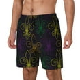thumbnail image 2 of Balery Mardi Gras Carnival Mens Swim Trunks Swim Shorts for Men Quick Dry Inseam Beach Shorts with Compression Liner Pocket-XX-Large, 2 of 9