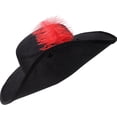 thumbnail image 4 of Sombrero decorativo de carnaval, fiesta, cosplay, sombrero pirata, adorno decorativo para sombrero de actuación., 4 of 5