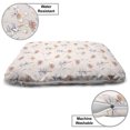 thumbnail image 3 of Floral Pet Bed, Pastel Blossoming Rose Flower on Muted Background Print, Chew Resistant Pad for Dogs and Cats Cushion with Removable Cover, 24" x 39", Pale Pink Multicolor, by Ambesonne, 3 of 4