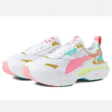 PUMA KOSMO RIDER "I AM JOYFUL" LOW SNEAKERS WOMEN SHOES WHITE/PINK SIZE 9.5 NEW