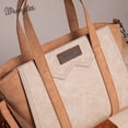 thumbnail image 7 of Wrangler Color Block Tote Bag for Women - Stylish Large Shoulder Purse and Handbag, Tan, 7 of 7
