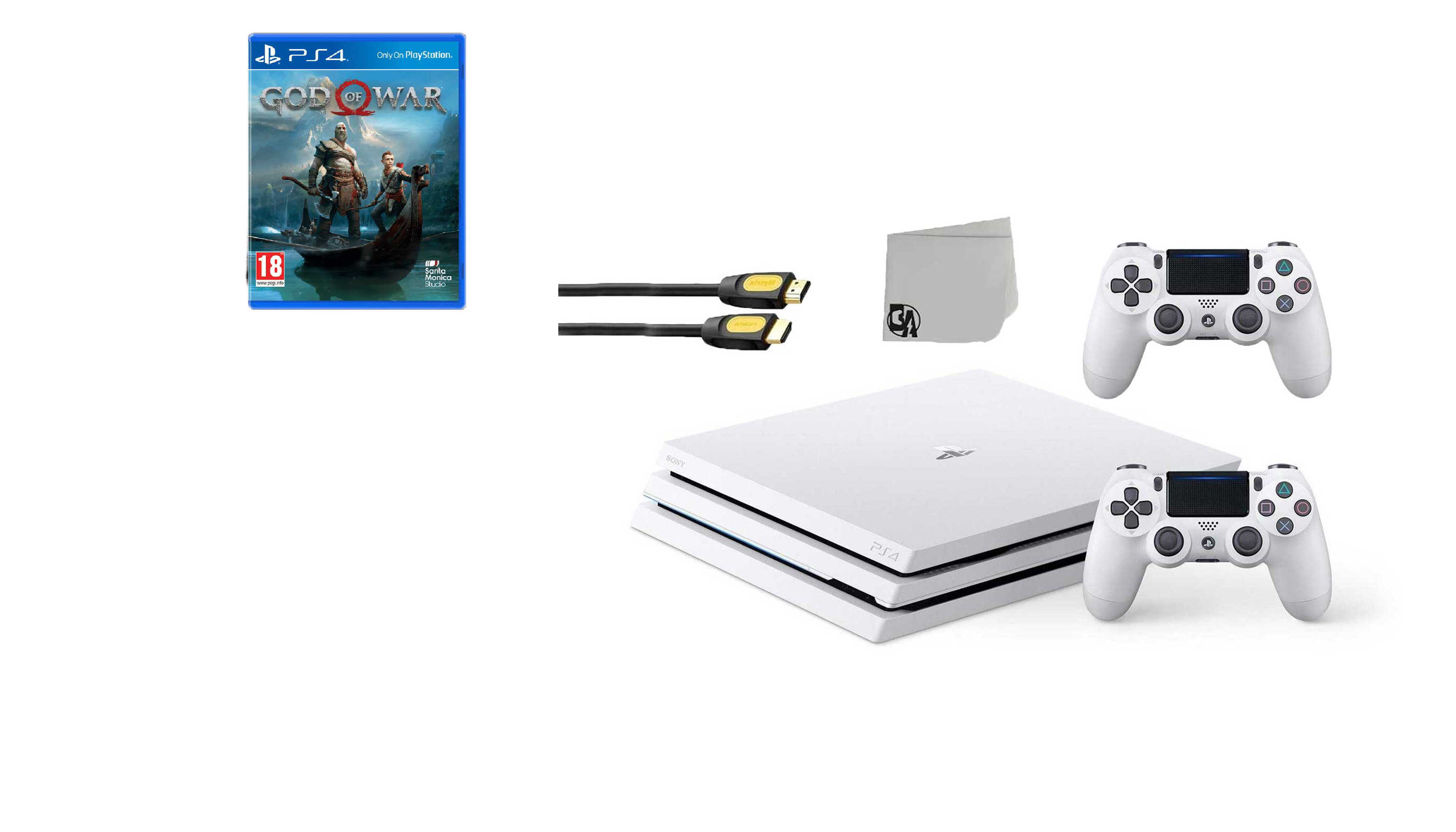 Sony PlayStation Pro Glacier 1TB Gaming Consol 2 Controller Included with Call of Duty Black Ops 4 BOLT AXTION Bundle New - Walmart.com
