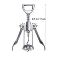 thumbnail image 4 of Plated Winged Wine Bottle Opener Corkscrew Opener (Silver), 4 of 7