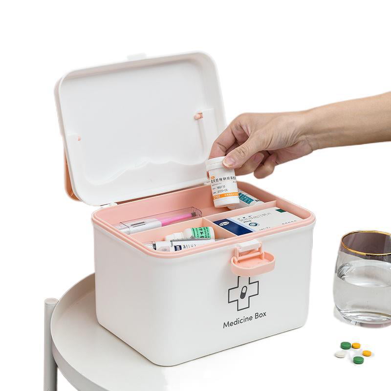 KOMBIUDA 1pc Medicine Chest Portable Storage Box Family First Aid