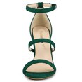 thumbnail image 2 of BLISSFUL STEP Women's Open Toe Triple Straps Stiletto High Heeled Sandals, 2 of 6