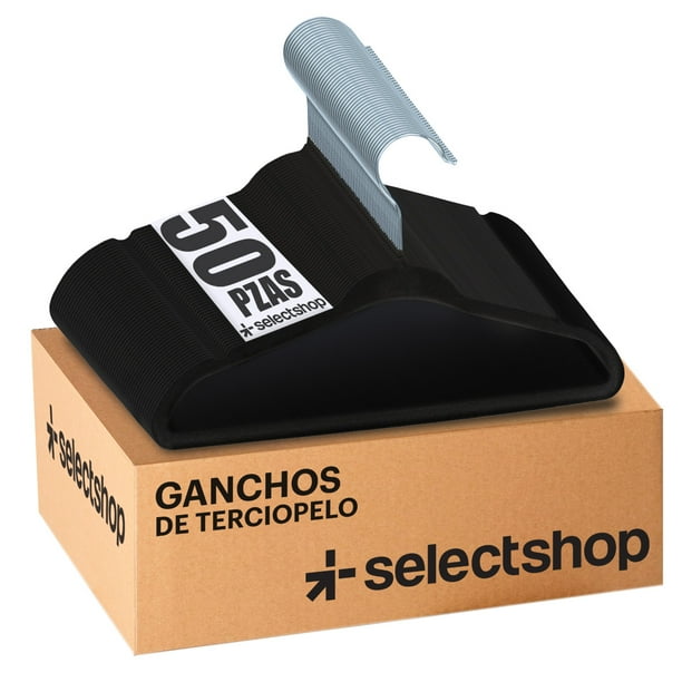 Set De 50 Ganchos Metalicos Infantiles Cubiertos con Terciopelo
