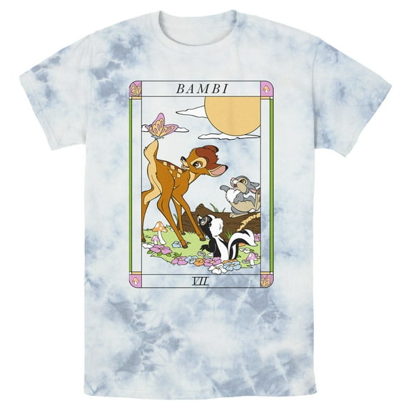 Men's Bambi Tarot Card Scene Graphic Tee White/Blue X Large
