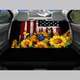 thumbnail image 3 of POLERO Car Back Seat Covers for Auto Interior Automotive, Sunflower American Flag 2 Pack Car Rear Seat Protectors Protects Against Pet Hair Easy to Clean, 3 of 4