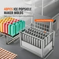 thumbnail image 2 of KFFKFF Commercial Popsicle Moulds 40PCS Round-Head Ice Pop Mould with Double Slot, 2 of 9