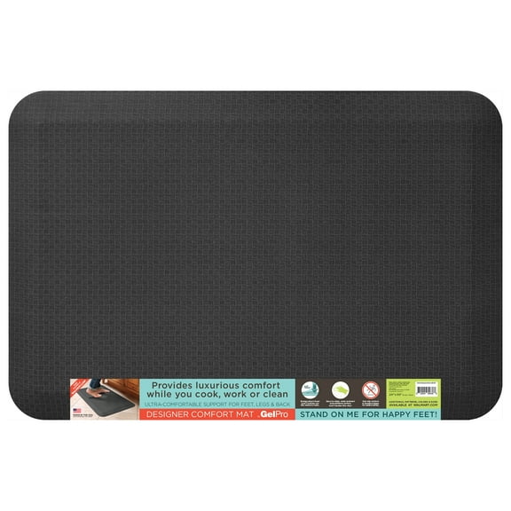 GelPro Flatweave Anti-Fatigue Kitchen Floor Mat, 20-in x 30-in, Dark Gray