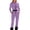 Purple, variant on ZACPNCV Womens Fashion Stretchy Bodysuit Long Sleeve Solid Color Slimming Jumpsuit High Neck Yoga One Piece No Belt
