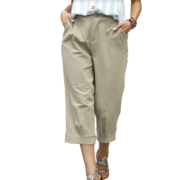 Three quarter clearance length trousers ladies