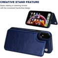 thumbnail image 4 of REQO iPhone XR Wallet Case with Card Holder, Premium PU Leather Kickstand Card Slots Case,Double Magnetic Clasp and Durable Shockproof Cover for iPhone XR 6.1 Inch(Blue), 4 of 6