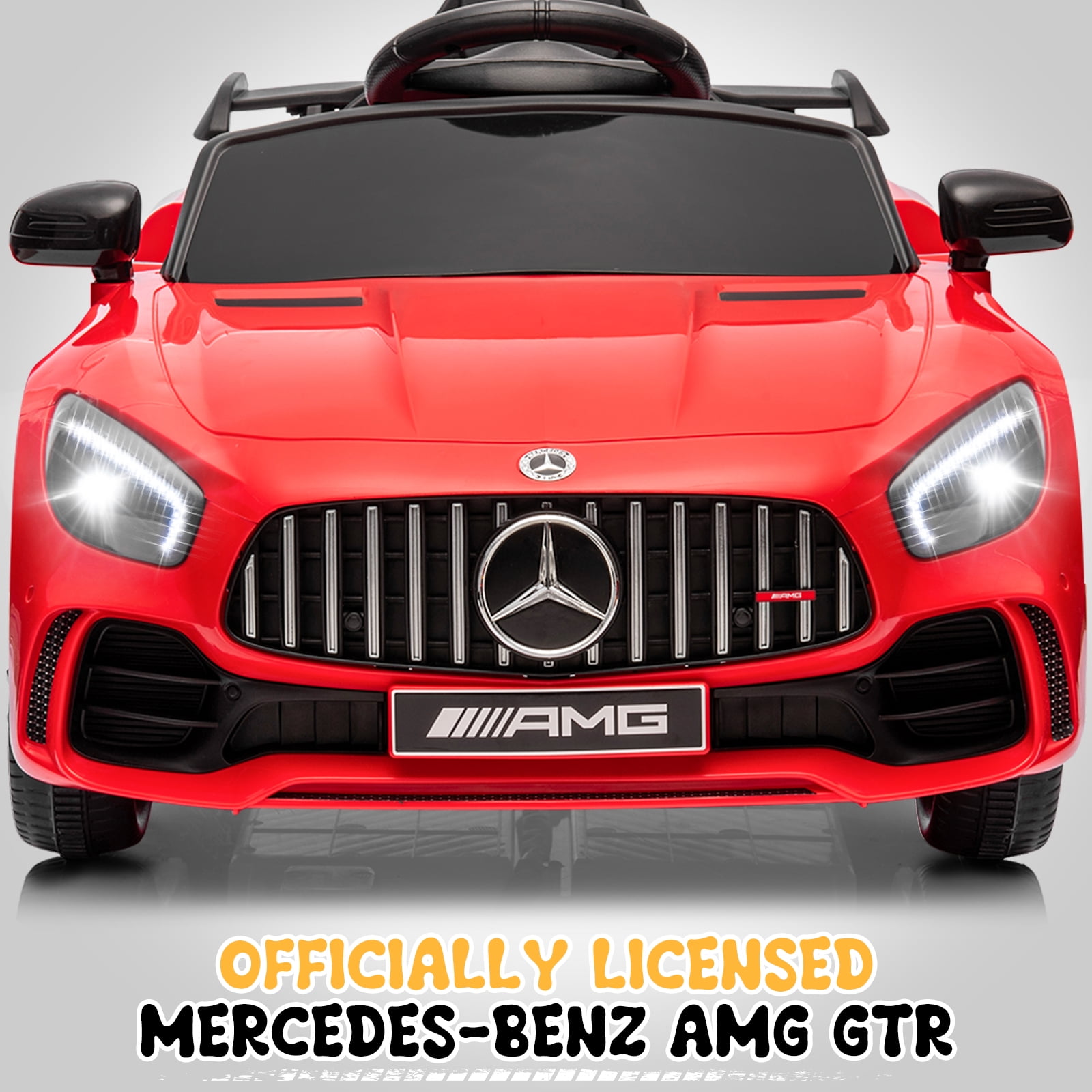 UBesGoo 12V Licensed Mercedes-Benz Electric Ride On Cars Toys for Kids, Power Wheels with Parent Remote Control, Red