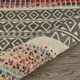 thumbnail image 5 of Laddha Home Designs 3' x 5' Gray and Red Geometric Chindi Handmade Rectangular Area Throw Rug, 5 of 7