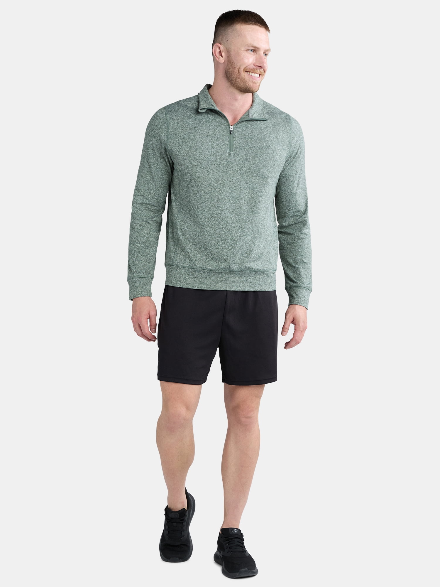 Athletic Works Men's and Big Men's ButterCore Quarter-Zip Pullover, Sizes S-3XL