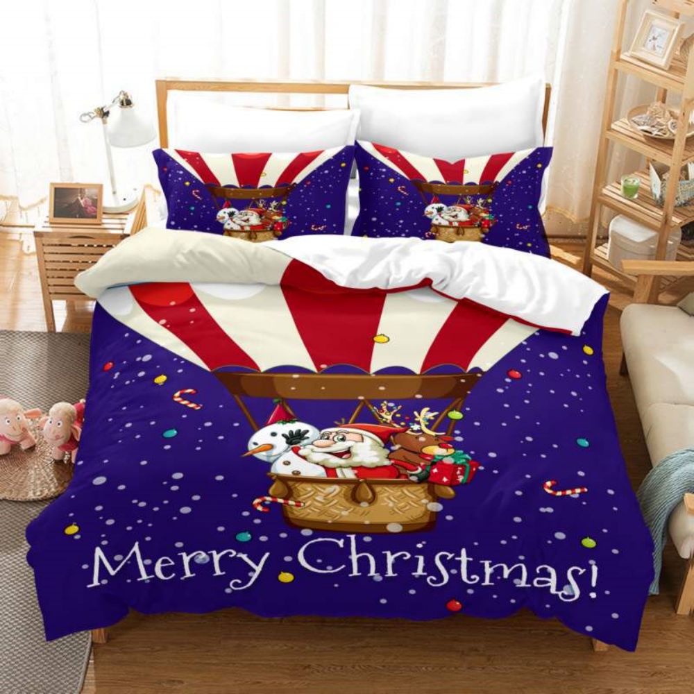Merry Christmas Comforter Set Queen King 3PCS Cart