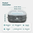 thumbnail image 2 of RELXTIME Inflatable Hot Tub 2 to 4 Person 61 Inch Outdoor Square Portable Home Spa with 110 Soothing AirJets,Spa Cover,Heater Pump,and Filter Cartridges, 2 of 6