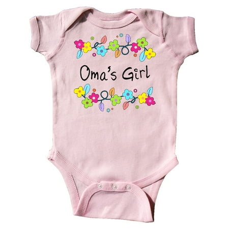 

Inktastic Omas Girl- bright flowers Gift Baby Girl Bodysuit
