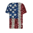 thumbnail image 5 of GERsome 4th of July T-Shirt American Flag Shirts for Women Short Sleeve V-neck USA Print Patriotic Tops Stars and Stripes Tees S-3XL, 5 of 5