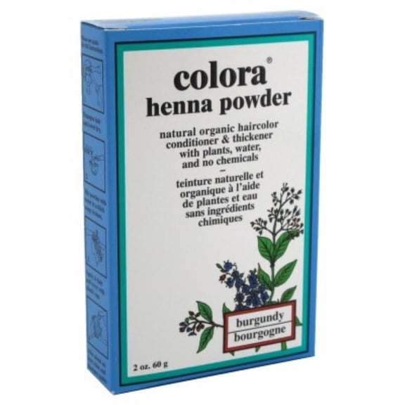 Colora Henna Powder Hair Color Burgundy 2oz (Pack of 2)