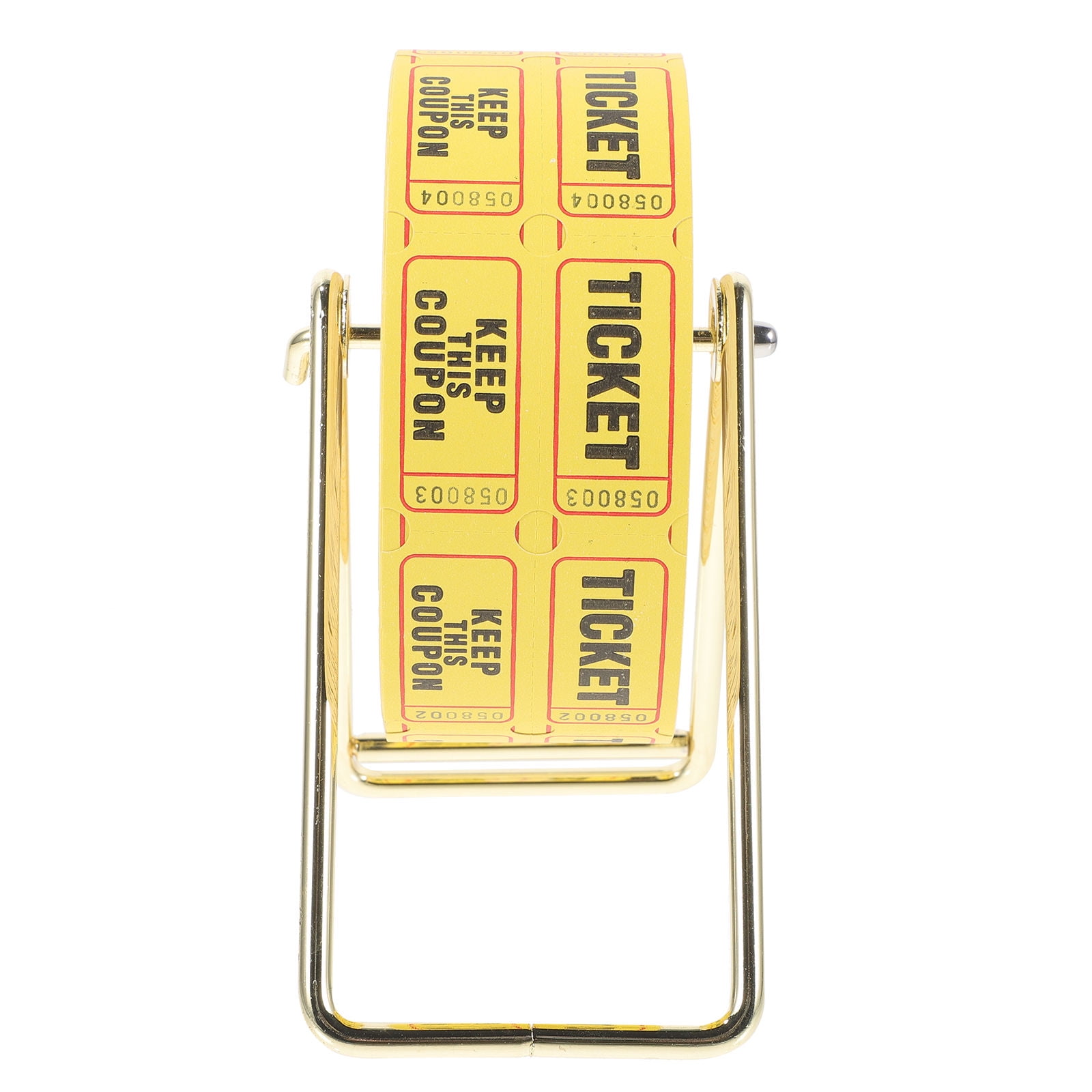 TABLZONE Raffle Ticket Dispenser and Holder Kit with Yellow Roll Tickets for Office Parties, Concerts, Auctions, and Events