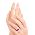 thumbnail image 5 of 2.50 Carat Round Cut Amethyst Gemstone Classic Anniversary Ring for her 18K White Gold Size 8.5 by Diamond-Capitals, 5 of 8