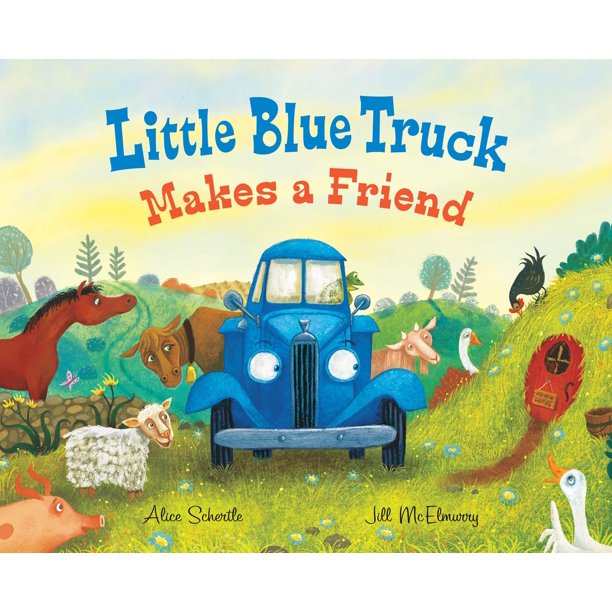 Libro Clarion Little Blue Truck hace un amigo, para niños de 4 a 8 años