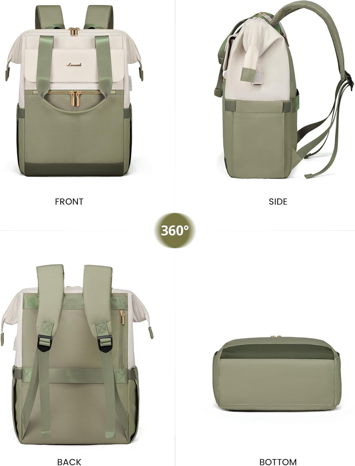 Lovevook Laptop Backpack for Women 15.6 inch, Fashion Women Laptop Work Bag, College Teacher Nurse Backpack Purse