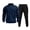 Navy*, variant on RUTAYY Men's Outfits Comfortable Spring Winter Long Sleeve Solid Color Sweatshirt Casual Outdoor Layering Warmth Trendy Classic Sets