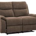 thumbnail image 6 of AC Pacific Ronald Contemporary Reclining Loveseat in Brown Faux Leather, 6 of 6