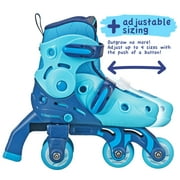 Roller Derby Boys Switch 2-in-1 Combo Adjustable Skate Size Medium (13-3) with Protective