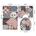 thumbnail image 3 of Pioneer Flower Floral Print Pattern Bathroom Rugs Sets 3 Piece,Toilet Cover Set,Absorbent Non Slip Bathroom Mats Sets with U-Shaped Contour Rug Toilet Rug Set, 3 of 5