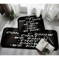 thumbnail image 4 of Black White Printed Letter Kitchen Entrance Door Mat Coral Flannel Carpet Doormat Indoor Floor Mats Anti-Slip Rug, 4 of 6