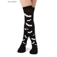 thumbnail image 4 of BadPiggies Halloween Thigh High Long Stockings Spider Pumpkin Bat Bone Over Knee Socks for Cosplay Party, 4 of 9