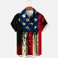 thumbnail image 2 of WREESH Men's Hawaiian Shirt Casual Button Down with Short Sleeve and Turndown Collar 4th of July Print Multicolor, 2 of 3