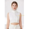 thumbnail image 4 of LoudSung Fake Collar Detachable Half Shirt Blouse False Dickey Collar Lace Ruffle Decorative Elegant for Women Girls, 4 of 7